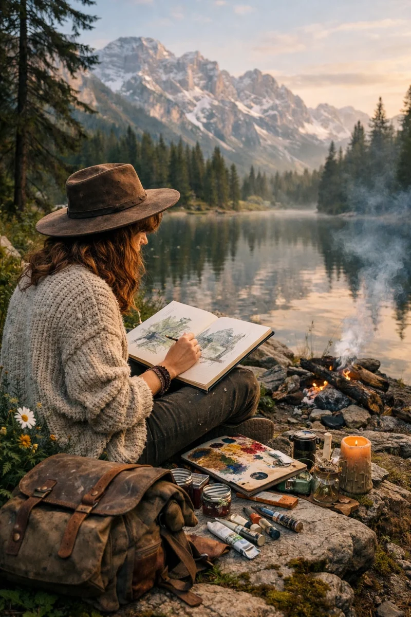 La force de la nature - femme créative en plein air